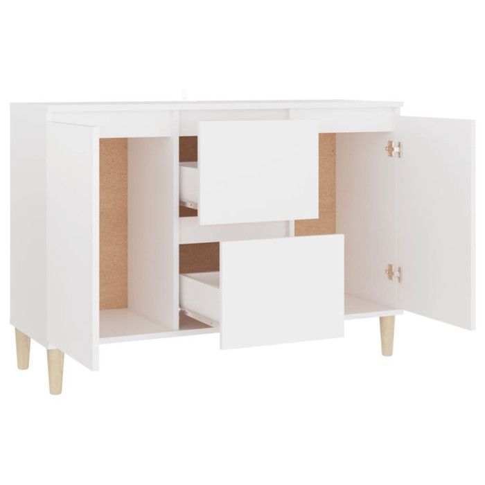 VidaXL Buffet blanc 101x35x70 cm bois d'ingénierie 806103