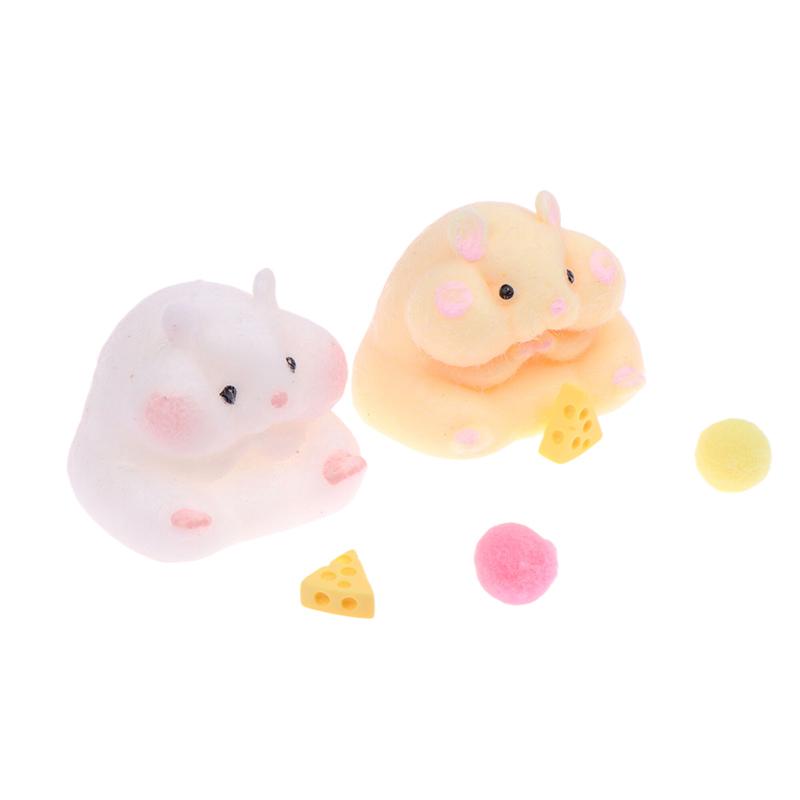 Super Soft Cute Q-Bullet Simulated Hamster  Toy Mini  Toys Kawaii Stress Relief Squeeze Toy Tpr Decompression Toy