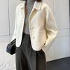 Women's 2025 Autumn/Winter Single-Breasted Woolen Short Loose Coat Jacket