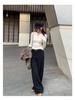 Women's Retro Henley Collar Knit Top - Autumn/Winter 2025, Waist-Cinching, Figure-Flattering, Solid Color.