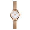 MATOW Ladies Watch Tsuki Seigetsu Clear Moon Round Rose Gold White Mesh MW005006