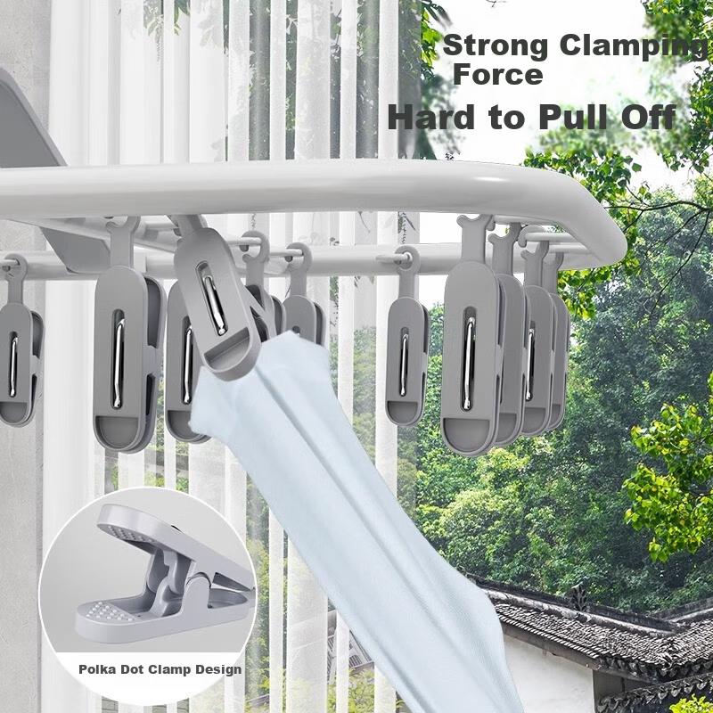 YOUQIN Foldable Sock Drying Rack with Multiple Clips for Home Balcony Underwear and Lingerie Drying Tool