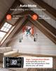 Gable Mount Fan, 40.6 cm Attic Vent Exhaust Fan 1945 CFM Thermostat, Cooling and Ventilation for Home, Garage, Warehouse, Workshop, Carbon Steel