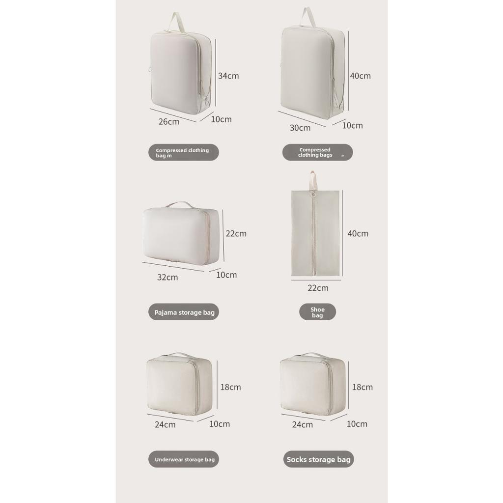 6-piece/1set Compressed Packaging Cube - Durable, Easy To Clean, Lightweight Travel Storage Bag for Luggage and Clothing , Travel Storage Bag