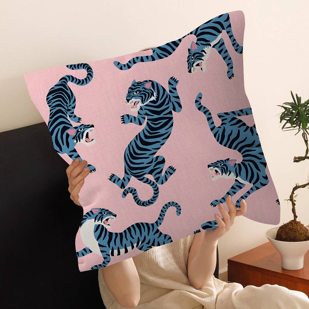 Animal Style Tiger Cushion Case Autumn Jungle Pillow Anime Pillow Sofa Bed Head Pillow Cover Cushion Cover 45x45 cm Fashion