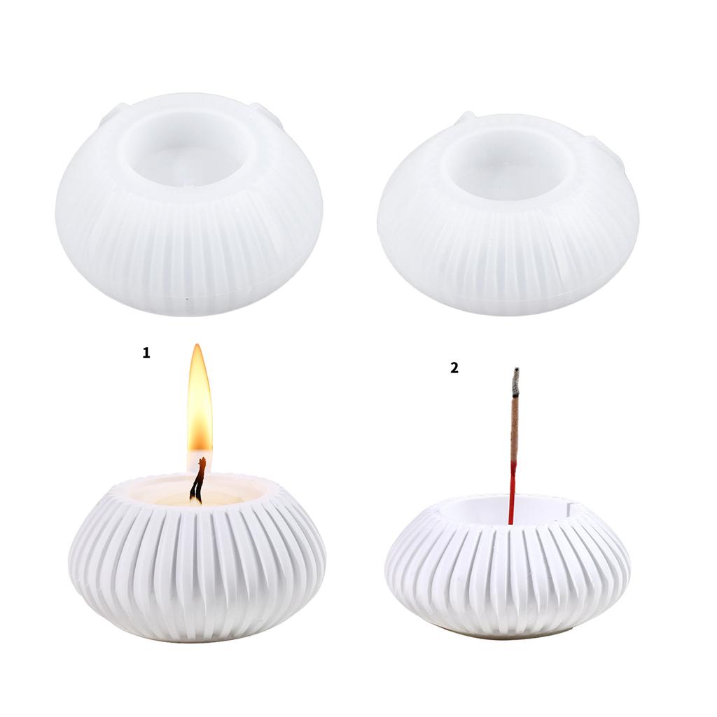 Candle Accessories Molds Candle Holder Mold Incenses Holder Mold Silicone Texture Suitable for Handmade Candlestick
