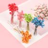 1:12 Dollhouse Miniature Jasmine Flower Vase Glass Dried Flower Vase Flower Arrangement Pot Doll Home Simulation Potted Plants