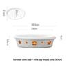 White Ceramic Oval Warming Dish Set