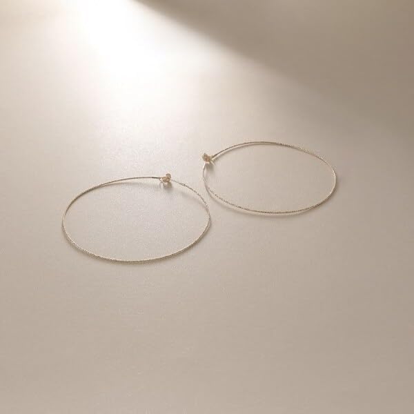 K10 Runddraht-Creolen Gelbgold 00 [Kokoshnik] (groß) (100)