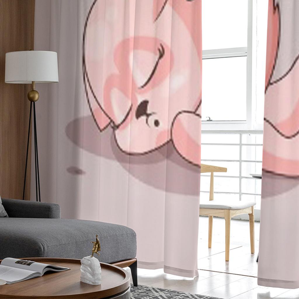 Gatto Cartone Animato Dormiente Tende Trasparenti in Chiffon Lussuose per Decorazione Soggiorno Camera da Letto Voile per Finestra Tenda in Tulle