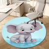 1PC Elephant Water Non-Slip Floor Round carpet, Office, family, bedroom, Large Area Rug Indoor Rugs,  Durable Polyester-Z0423