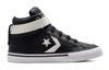 Converse Pro Blaze Strap Abrasion Resistant Abrasion Resistant High Top Kids' Skateboarding Shoes Black White 672128C