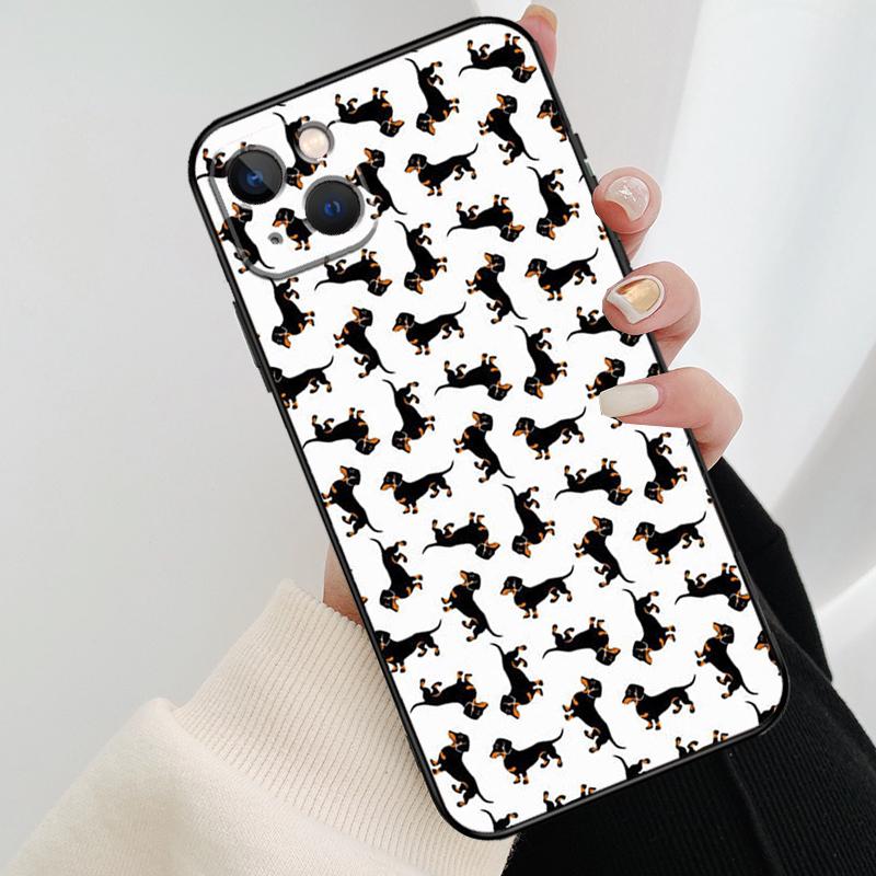 Cute Dachshund Sausage Dog Phone Case For iPhone 17 Pro Max 16 15 11 13 12 14 Pro Max mini 15 16 Plus 16e 17 Air Cover