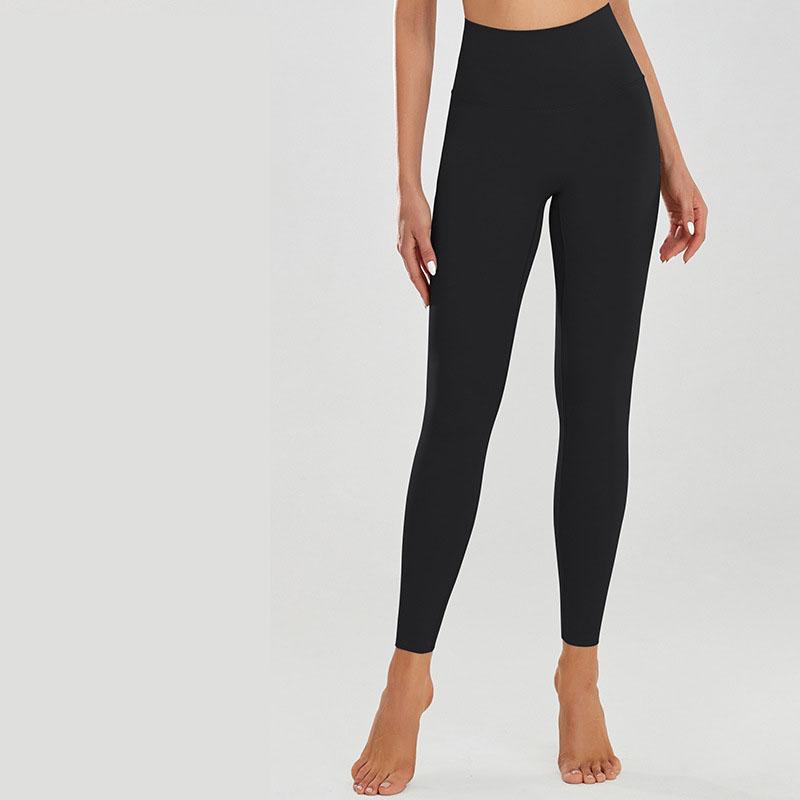 

Женские удобные леггинсы для йоги большого размера, спортивные штаны с высокой талией, подтягивающие ягодицы, леггинсы для похудения, спортивные узкие брюки для бега S чёрный