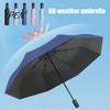Travel Umbrella Automatic Folding with Carabiner Handle, UV Rain Protection Rainproof Umbrella, Windproof Portable for Women Men Easy Open Close