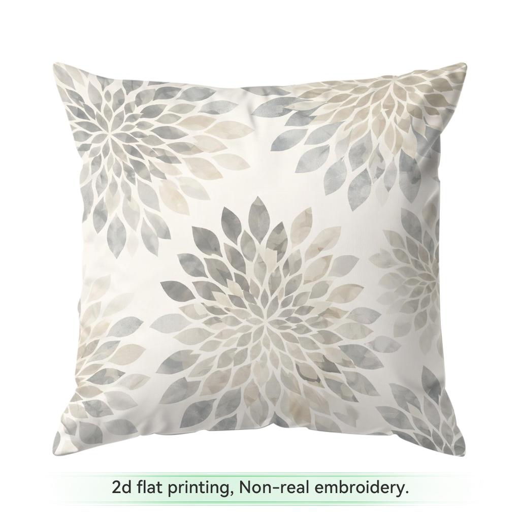 1pcs Bohemian Light Brown Leaf Cushions Pillowcase Polyester Cushion Cover Throw Pillow Pillowcover Home Car Sofa Decor