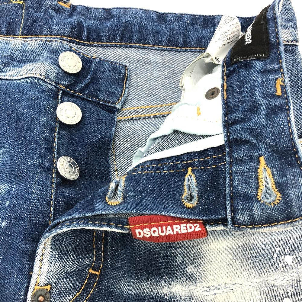 DSQUARED2 S75LB595 paint/apparel Denim pants Crush denim Denim pants cotton blue