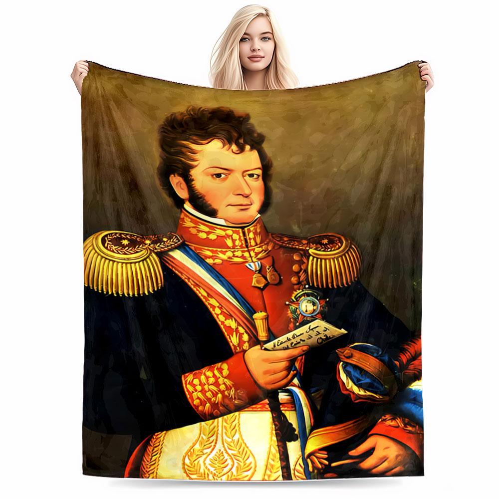 Military Portrait Blanket for All Seasons Blanket Lunch Break Throw Gift