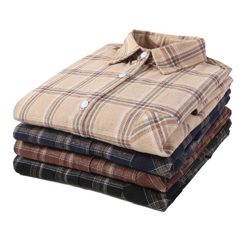 Women's Spot Medium and Long Plaid Shirt Spring and Autumn Korean Version Loose and Thin Versatile Women's Shirt Women's Wholesale Long Sleeves