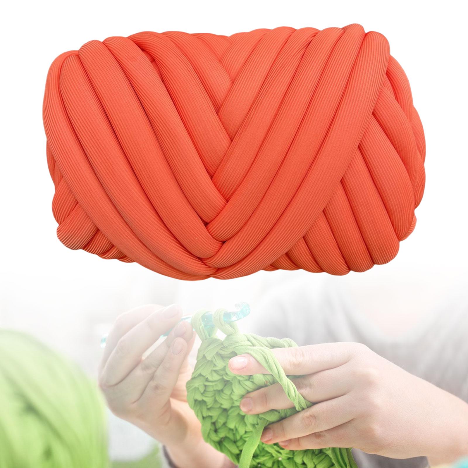 

Chunky Yarn, Jumbo Tubular Yarn, 500G, Bulky Chunky Yarn, Tube Giant Yarn, Rug Making, Blanket Weaving помаранчевий