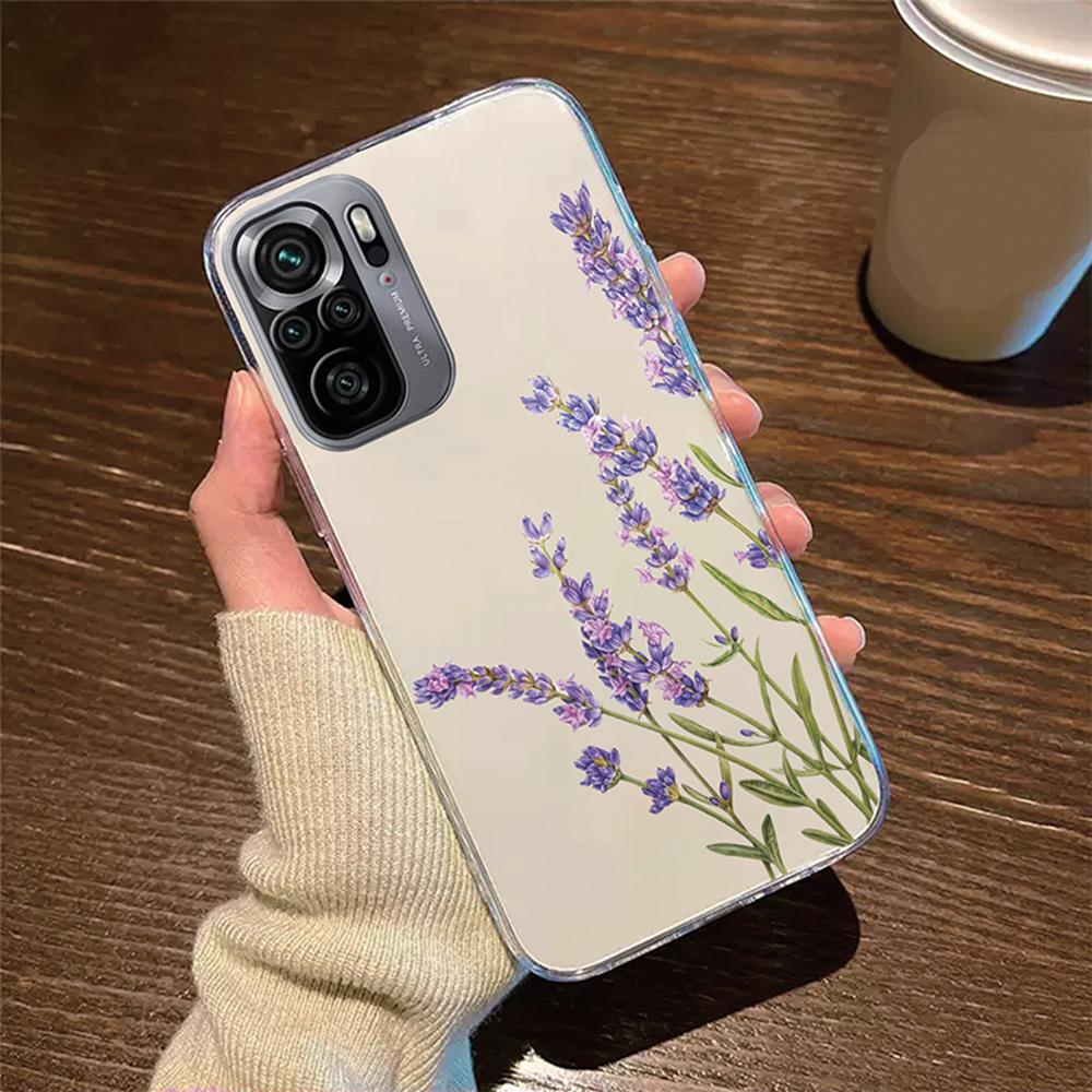 Flower Oil Painting Phone Case For Xiaomi Redmi Note 10 10S Pro 4G Cover Silicone Poco M5S Rose Transparent Clear Redni Note10