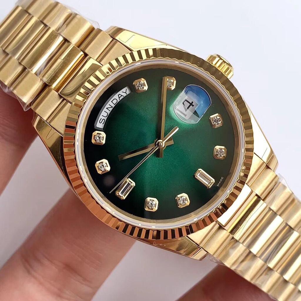AAA + 3A + Di alta qualità Famoso marchio 36mm Uomo Giorno Data Orologio  Automatico Movimento Meccanico Vetro Zaffiro Con Logo Originale No Box R14  # acquista in modo economico — spedizione