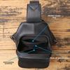 Leather Shoulder Bag, New Top Layer Cowhide Crossbody Bag, Casual Chest Bag, Men's Portable Multifunctional Bag