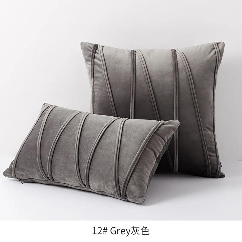 

New Art Velvet Muti-Color Solid Color Cushion Cover Pillow Cover Pillow Case Home Decorative Sofa Throw Decor30X50 45X45 50X50CM 30X50cm