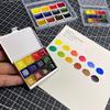 Windsor Newton 12-color 0.5ml Silver Box Solid Watercolor Pigments Set Beginners Outdoor Sketch Painting Portable Art Supplies