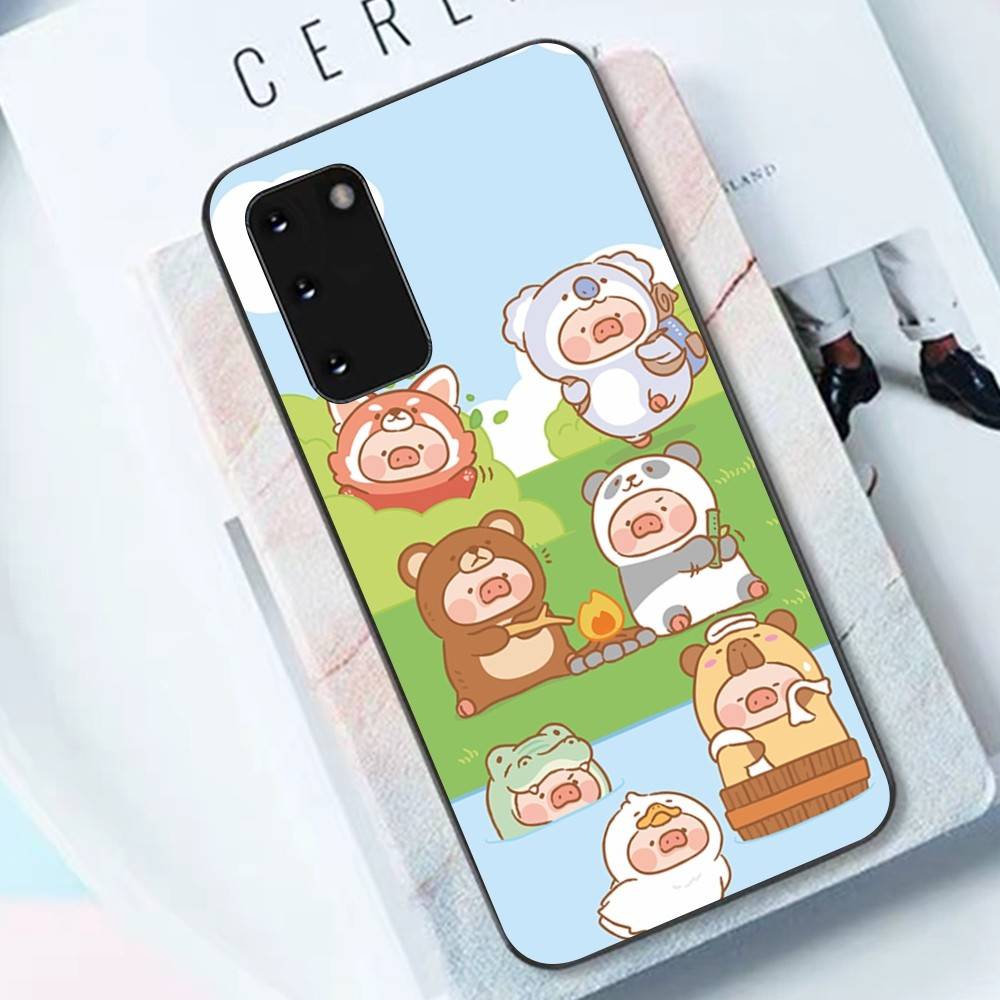 Cute Pig Cartoon L-lulu Phone Case For Samsung S 9 10 20 21 22 23 30 23 24 Plus Lite Ultra FE S10lite Funda