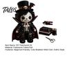 Step-by-step Sewing Tutorial Skeleton Witch Patchwork Kit, Gothic Girl Doll DIY Stuffing Cotton Included Kit Halloween for Adults Teens Handmade Gift