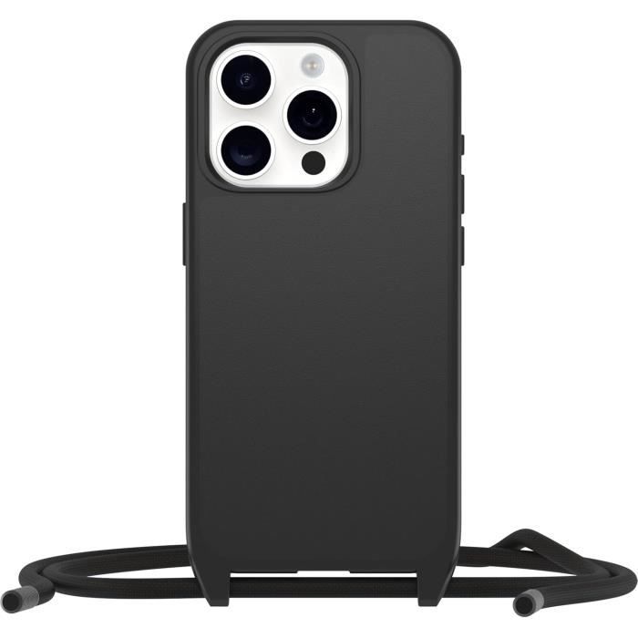 Coque avec bandoulière - otterbox - iphone 15 pro - protection ultra fine - magsafe - noir