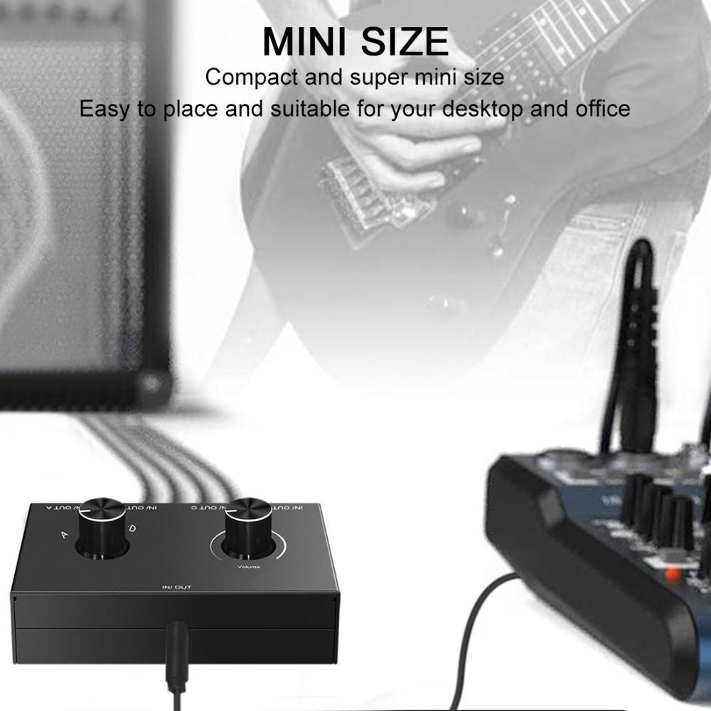 2x1/1x2 4x1/1x4 Stereo Audio Switcher 3.5mm Bi-Directional Switcher New Mini Headphone Switcher