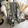 Women Bohemia Imitation Cashmere Two Sided Print Scarf Soft Warm Pashmina Shawl Autumn Winter Coldproof Windproof Blanket