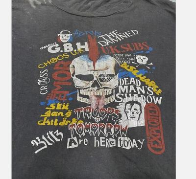 Vintage 70er Punk Band Uk Subs The Adicts Chaos Uk Kurzarmshirt