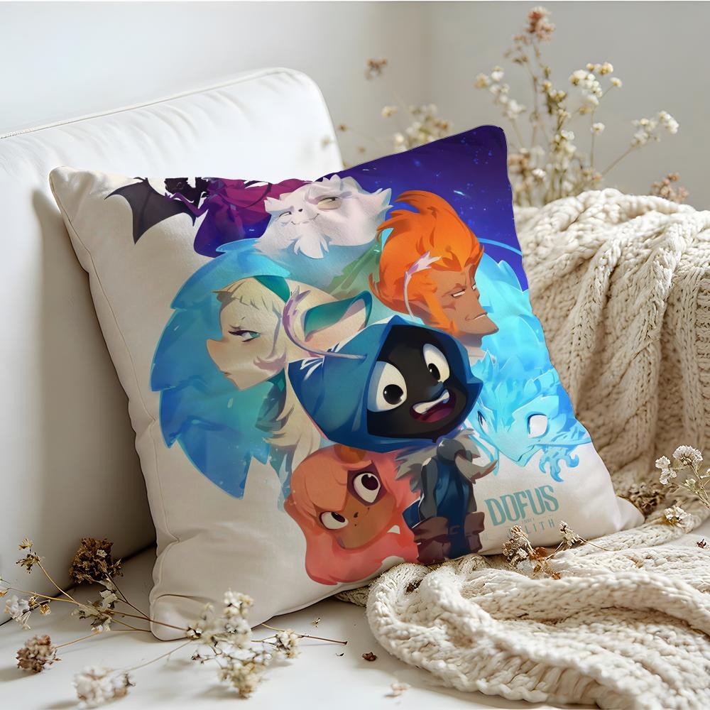 Cushion Cover Linen SkinFriendly Soft Decorative Case For Sofa Home Decor Game DDofus Pillow Cover