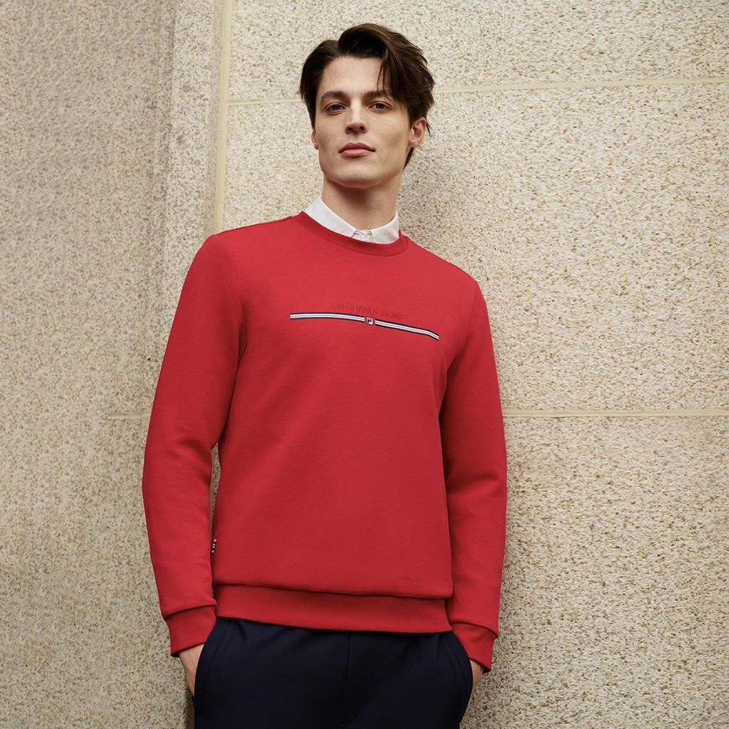 FILA Heritage Sweatshirt Men's Ivory Maroon F11M618216FWI