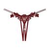 European & American Sparkling Rhinestone Embroidered Lingerie - Women's Open Crotch Hollow-Out Sexy Thong