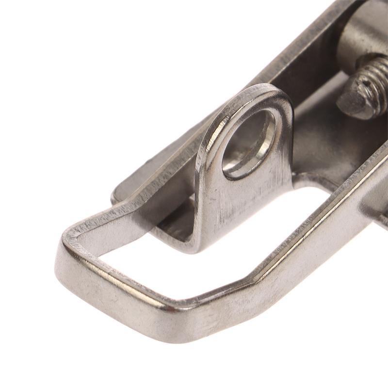 1Pc 304 Stainless Steel Boat Deck Clamp Hasp Lock Heavy Duty Fastener For Marine Locker Strong Anti Rust Construction