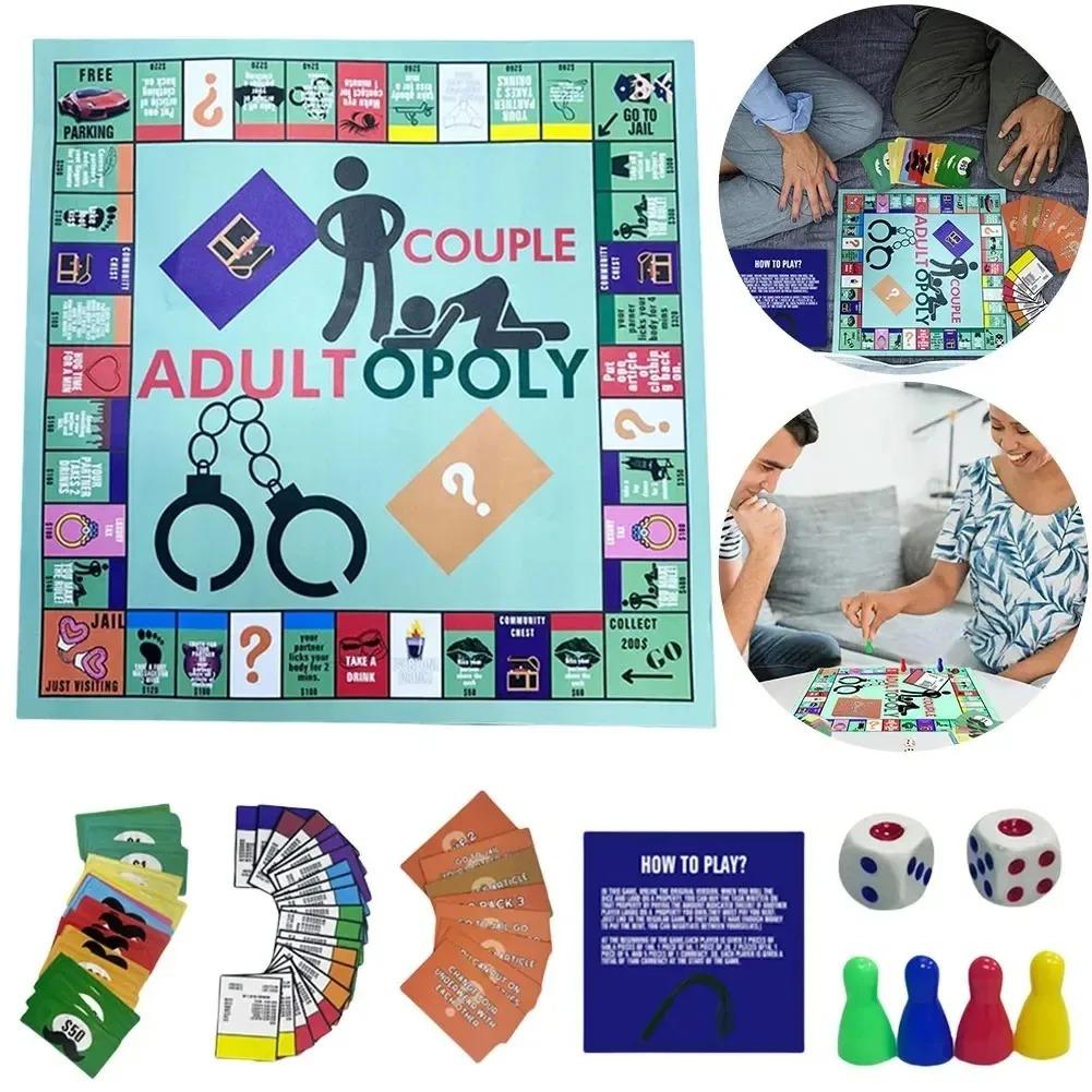 Adultopoly Board Game Couple Date Night Fun Interactive Valentines Gifts for Husband Wife Relationship Card Game Toy