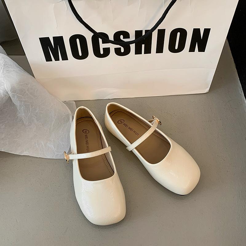 

Весна 2025 года, новые универсальные туфли Мэри Джейн на мягкой подошве с круглым носком, с неглубоким горлом, одинарные туфли на плоской подошве для женщин 35