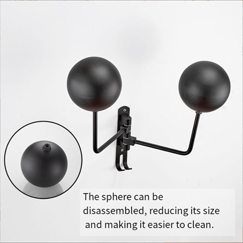 Helmet Holder For Motorcycle Dual-Ball Steel Wall Mount Bike Helmet Rack 180° Rotation With Hook Metal Hanger