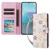 For Xiaomi Redmi Note 14 5G Etui RFID-blokkerende Blomst Skinn Telefondeksel