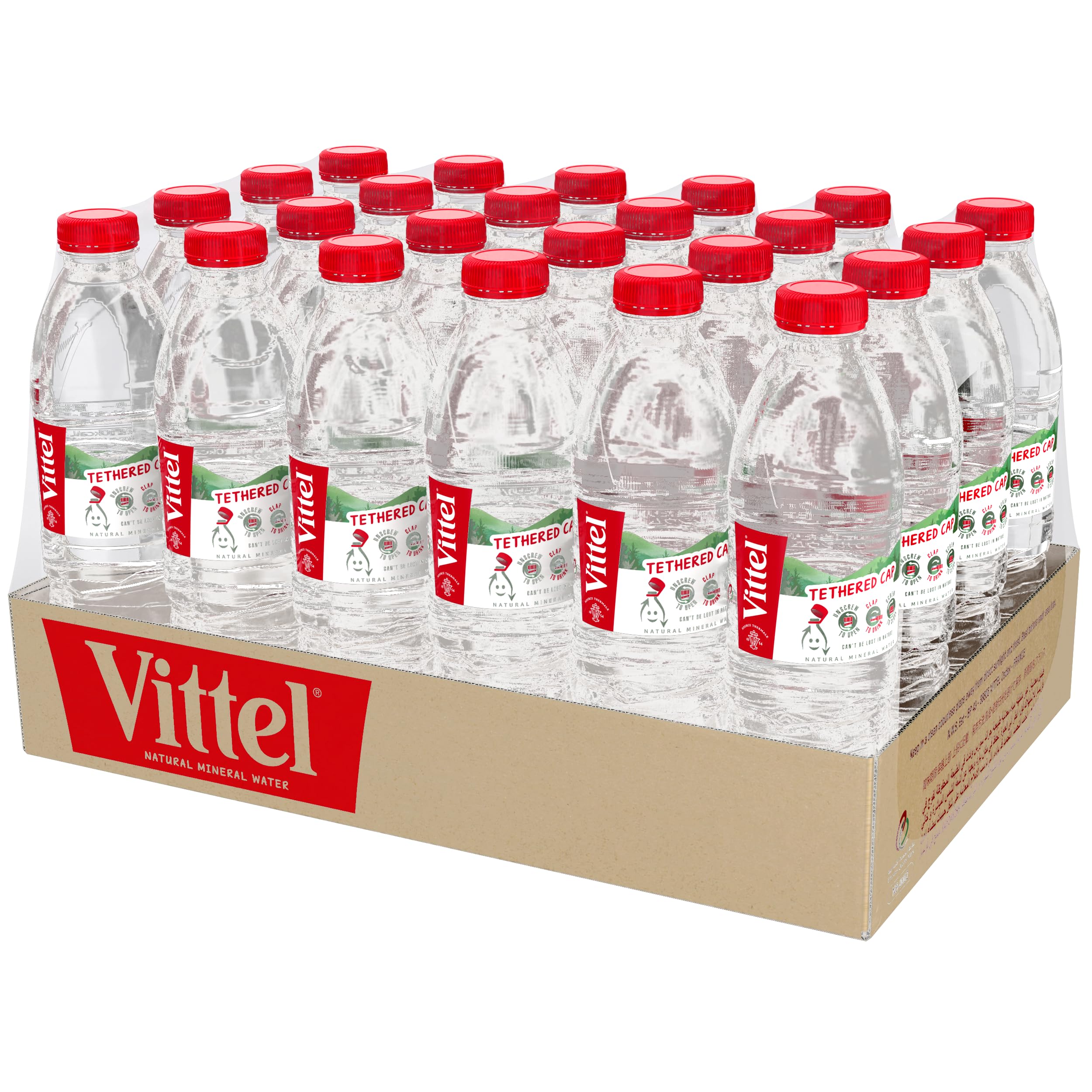 

Vittel Hard Water Натуральная минеральная вода в бутылках ПЭТ 500 мл x 24 Вогезы Кальций Импортный (Франция Магний) [Обычный продукт]