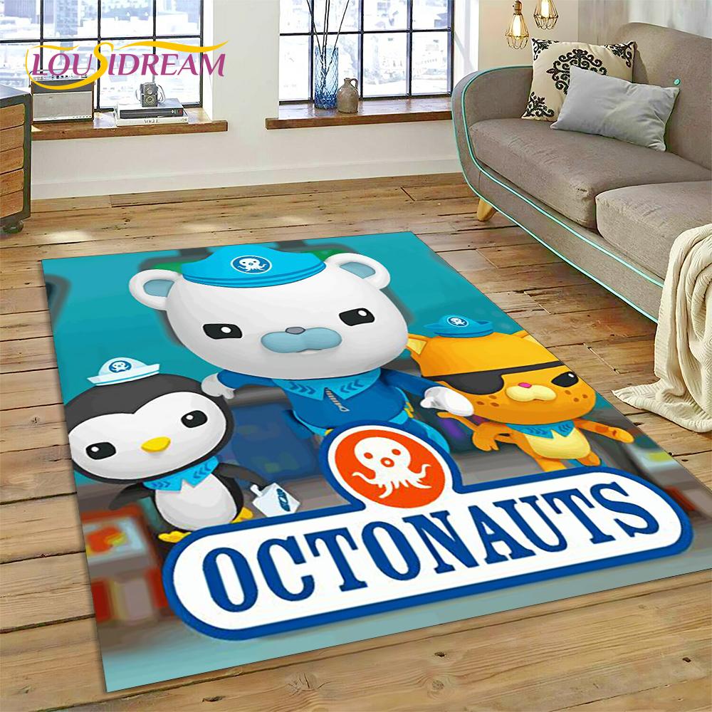 3D kreslený koberec The Octonauts Barnacles, Koberec do obývacího pokoje, ložnice, k pohovce, rohožka, Dekorace, Dětská protiskluzová podlahová rohož