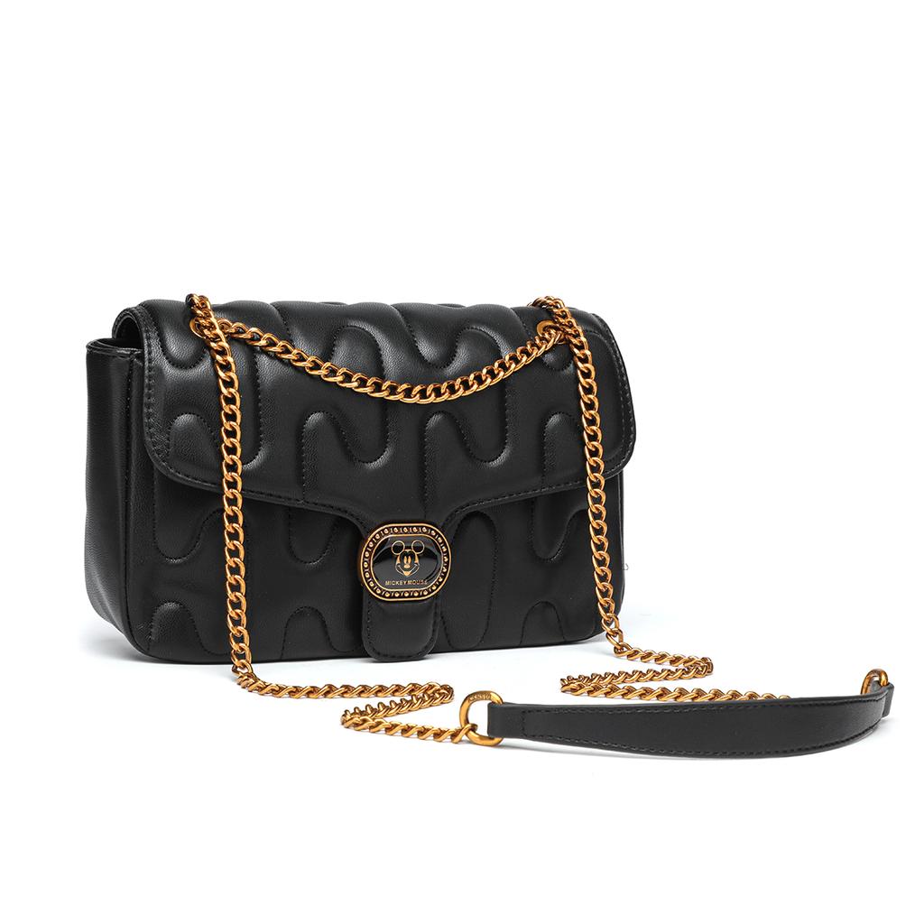 New Disney Mickey PU Shoulder Bag, Crossbody Bag Regular Women's Black/Pink BMK-71505