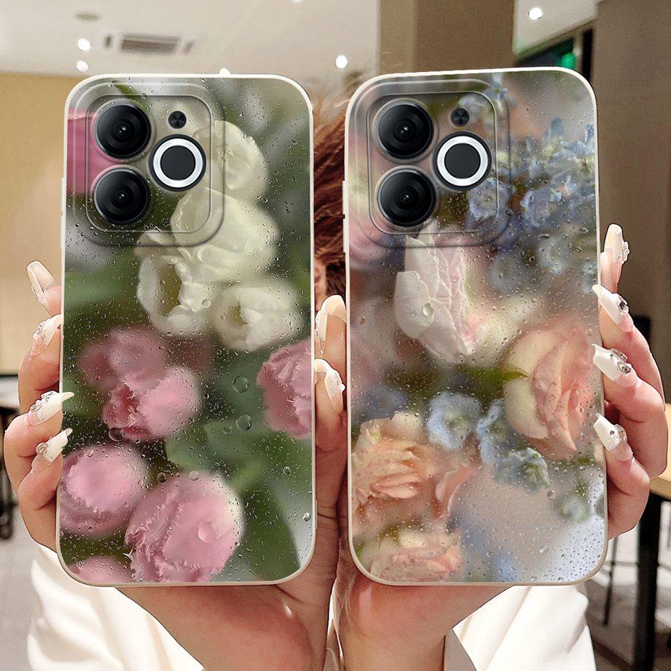 For Itel A80 Beautiful Bow Rose Painting Phone Case For Itel A80 A671L A671LC Shockproof Soft Silicone Cases