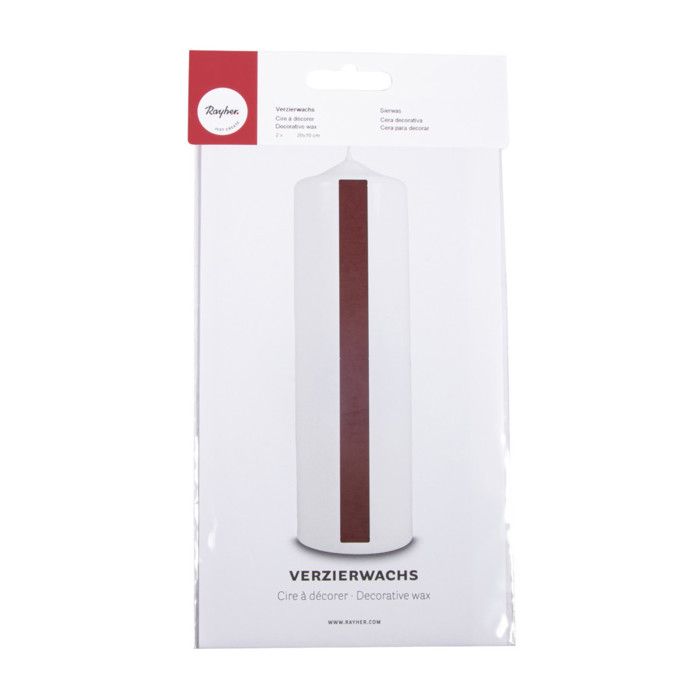 Cire à décorer, rouge vin, 20x10cm, 2 pces