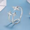 Silver universal ring THREE STARS silver 925