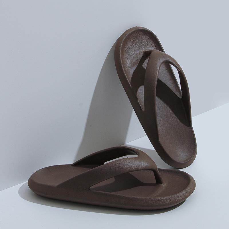 Flip-flops women's summer foot pinch thick bottom wear sandals beach couple new men's bathroom bath non-slip slippers